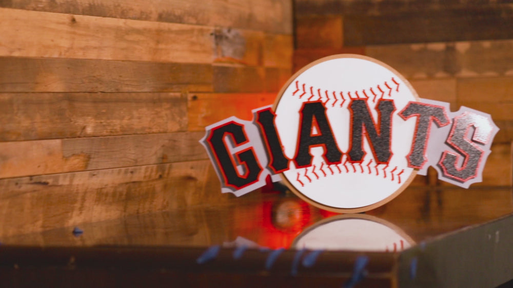 San Francisco Giants Club Logo 3D Vintage Metal Wall Art