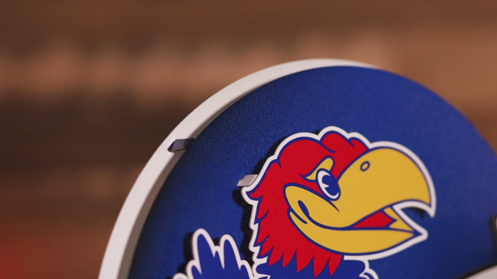 Kansas Jayhawks BLITZ COLLECTION - 8 LAYER 3D METAL Wall Art