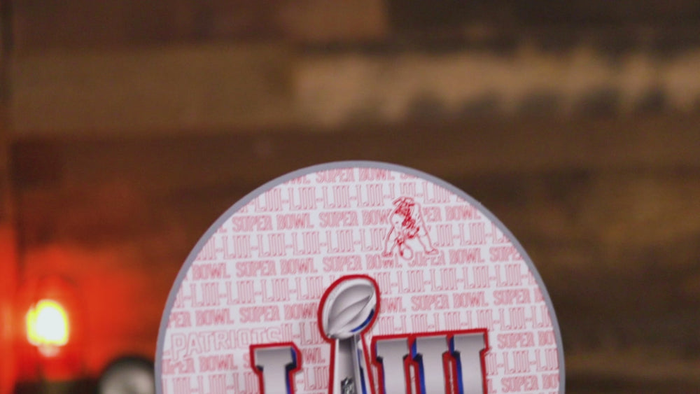 New England Patriots Super Bowl LIII CRAFT SERIES 3D Embossed Metal Wall Art