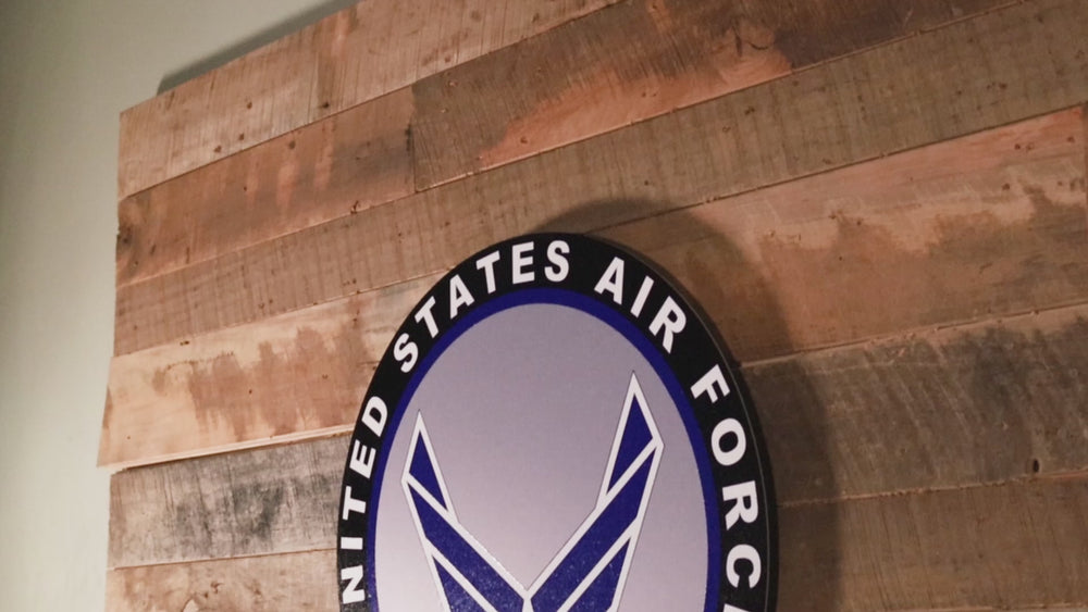 VARSITY Collection- SINGLE Layer United States Air force Metal Wall Art