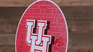 Houston Cougars CRAFT SERIES 3D Embossed Metal Wall Art