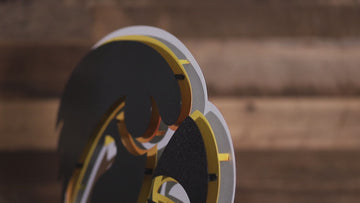 Iowa Hawkeyes Mascot with "HAWKEYES"  3D Metal Wall Art