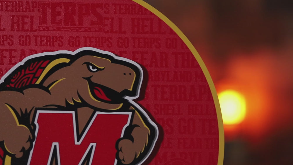 Maryland Terrapins CRAFT SERIES 3D Embossed Metal Wall Art