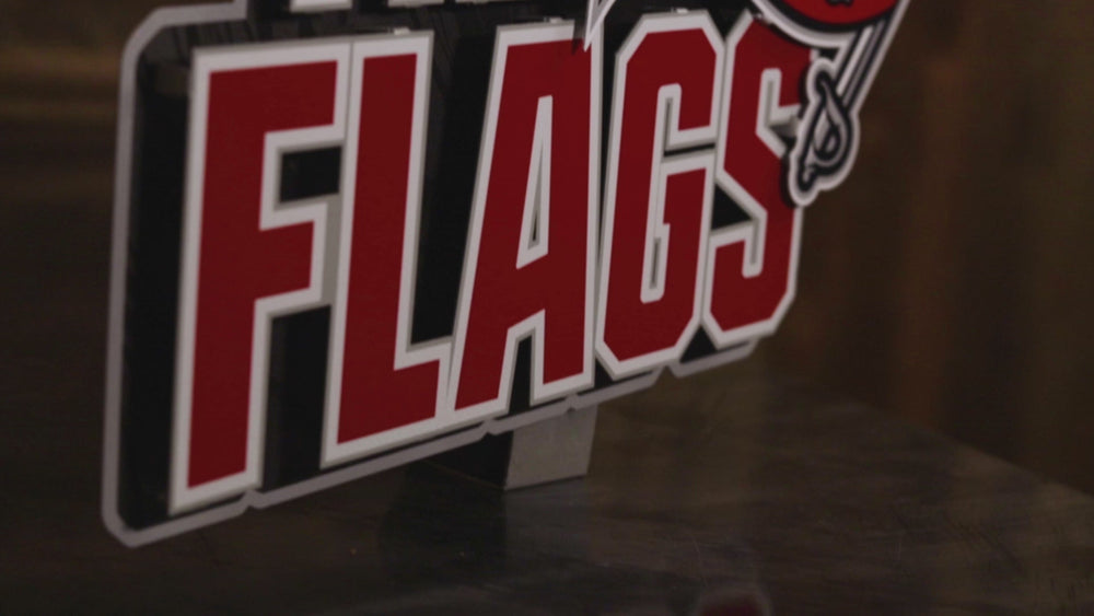 Tampa Bay Buccaneers - Hex Head EXCLUSIVE "Raise The Flags" Wordmark 3D Metal Wall Art