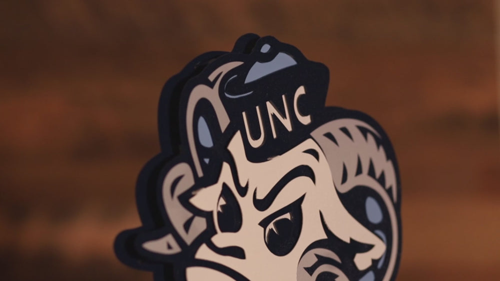 North Carolina Tar Heels "Rameses" 3D Vintage Metal Wall Art