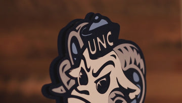 North Carolina Tar Heels "Rameses" 3D Vintage Metal Wall Art