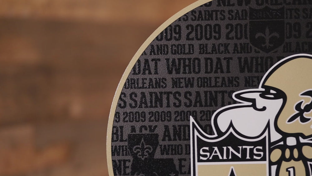 New Orleans Saints CRAFT SERIES 3D Embossed Metal Wall Art