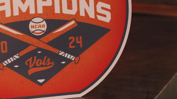 VARSITY Collection- Tennessee Volunteers National Champions Distressed SINGLE Layer Wall Art