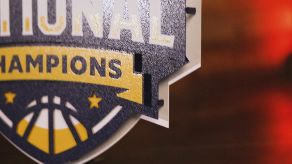 Michigan Wolverines 2026 Men's Basketball National Champions 3D Metal Wall Art