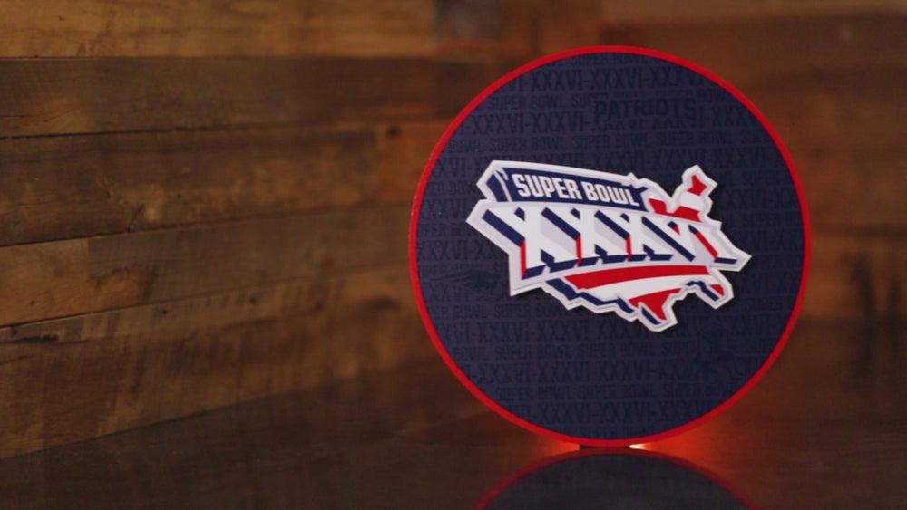 New England Patriots Super Bowl XXXVI CRAFT SERIES 3D Embossed Metal Wall Art