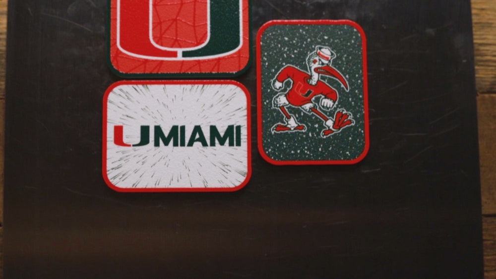 Miami Hurricanes - SET of 3 Magnets