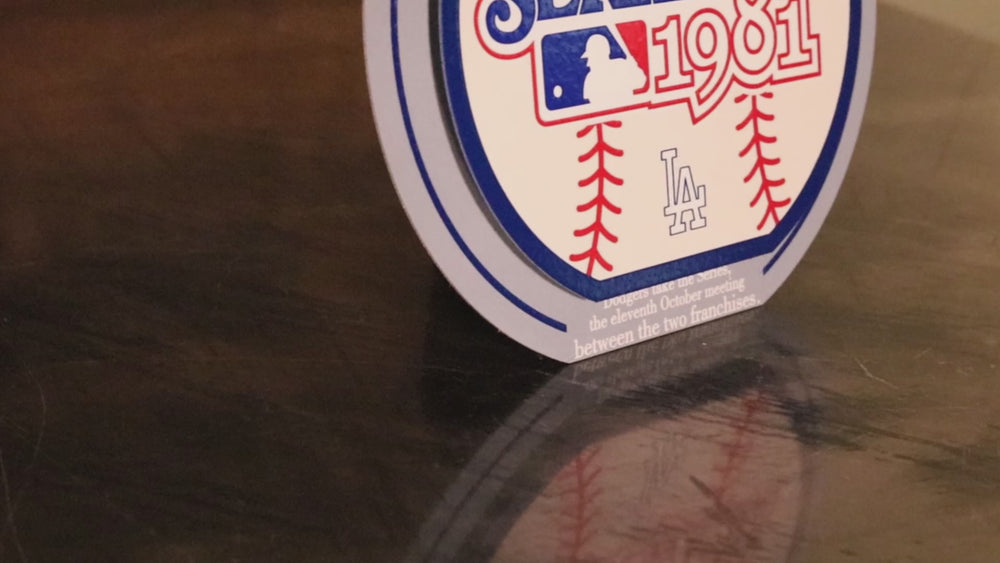 Los Angeles Dodgers 1981 World Series "Double Play" On the Shelf or on the Wall Art