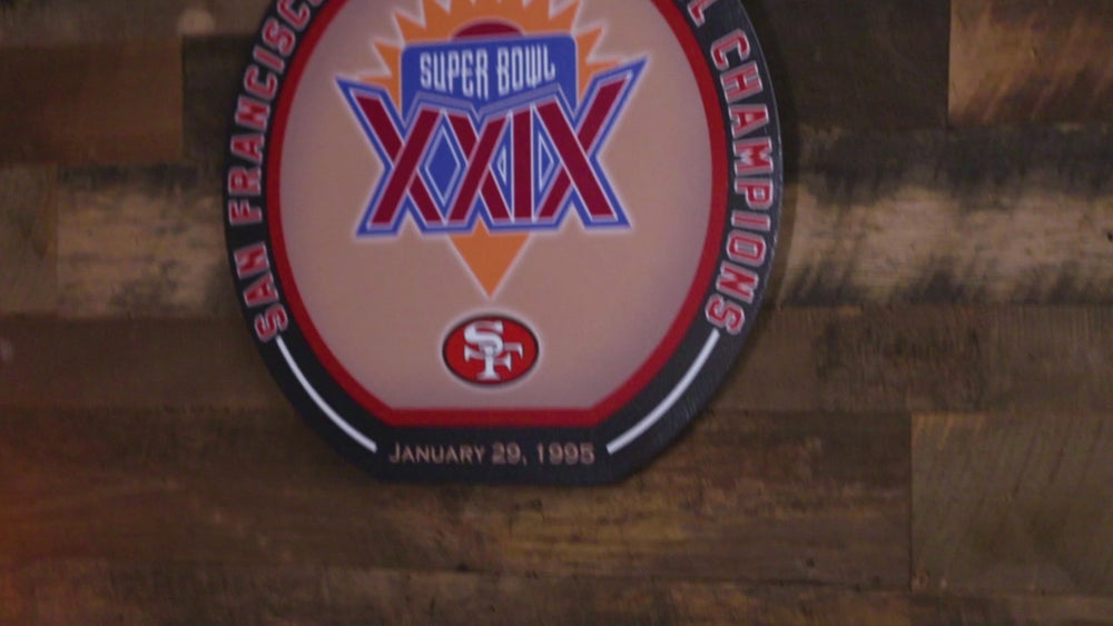 VARSITY Collection- SINGLE Layer Super Bowl XXIX San Francisco 49ers Metal Wall Art