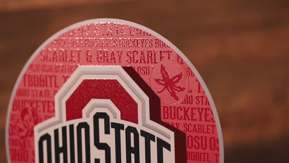 Ohio State Buckeyes CRAFT SERIES 3D Embossed Metal Wall Art