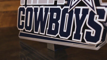 Dallas Cowboys - Hex Head EXCLUSIVE "How 'Bout Them Cowboys" Wordmark 3D Metal Wall Art