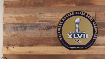 VARSITY Collection- Single Layer Baltimore Ravens Super Bowl XLVIII  Metal Wall Art