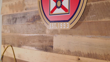 VARSITY Collection- SINGLE layer Florida Panthers Shoulder Patch Metal Wall Art