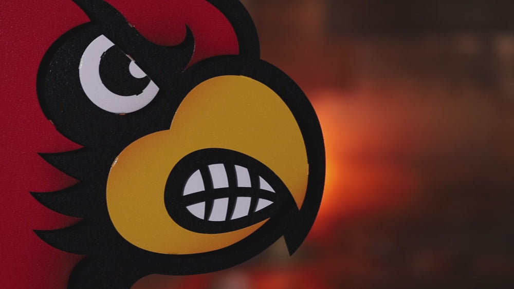 Louisville Cardinals "CARDINAL HEAD" 3D Vintage Metal Wall Art