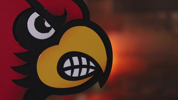 Louisville Cardinals "CARDINAL HEAD" 3D Vintage Metal Wall Art