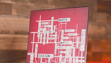 Fayetteville, Arkansas School Street Poster Single Layer Metal Wall Art