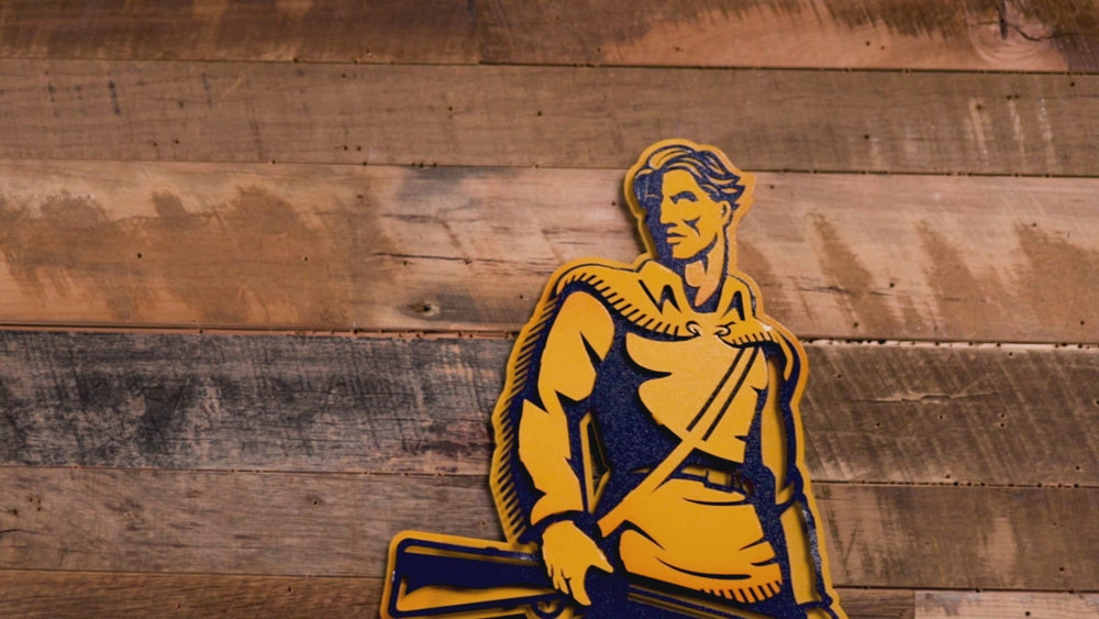 West Virginia "MOUNTAINEER" 3D Metal Artwork