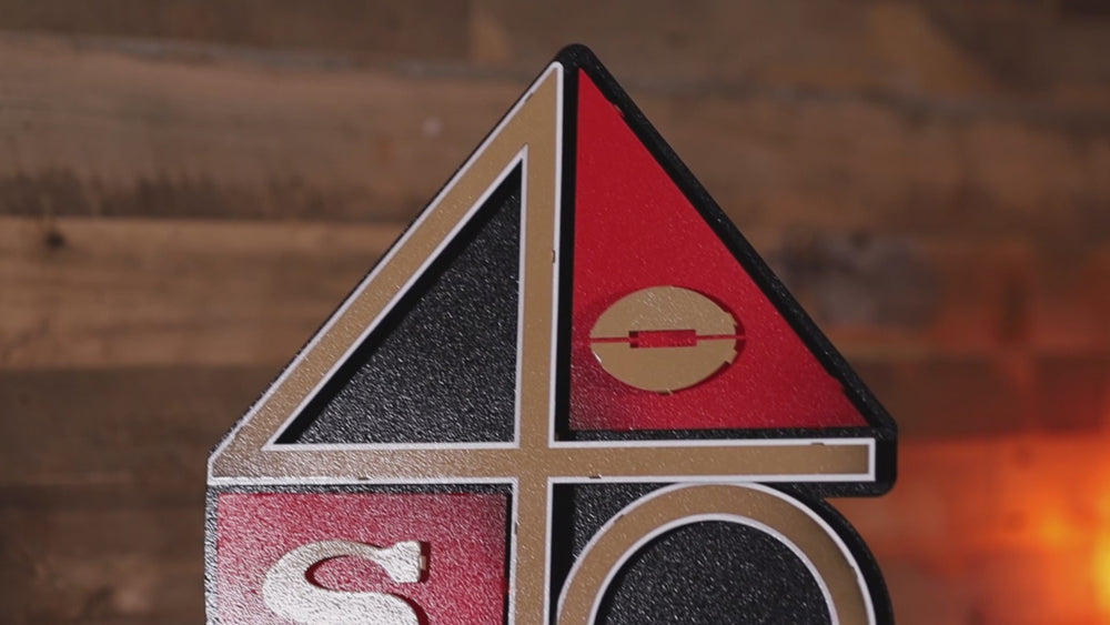 San Francisco 49ers "1965" Vintage Logo 3D Metal Wall Art