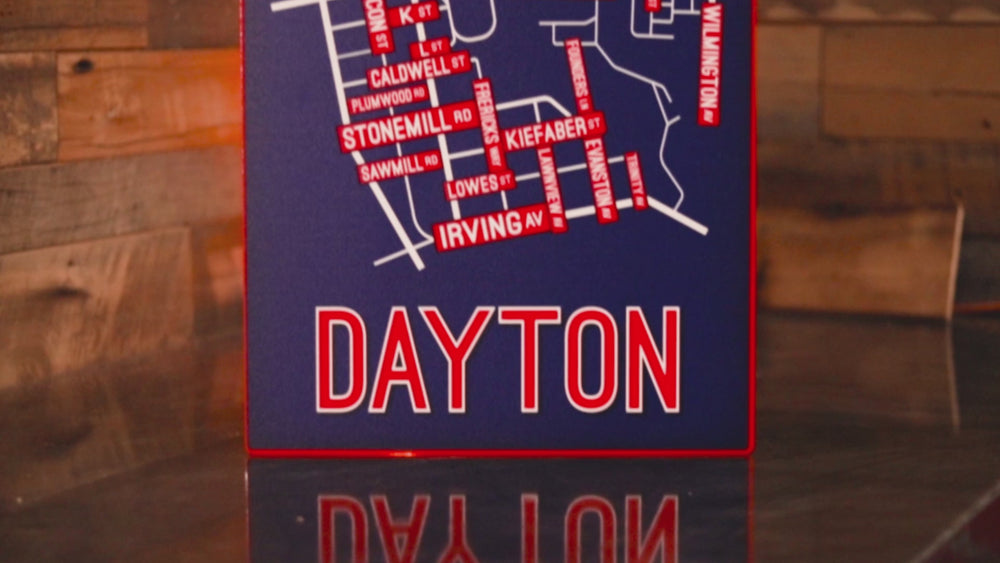 Dayton School Street Poster Single Layer Metal Wall Art