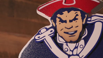 New England Patriots Throwback "1961 Pat Patriot" 3D Vintage Metal Wall Art