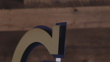 Georgia Tech Yellow Jackets "GT" 3D Vintage Metal Wall Art