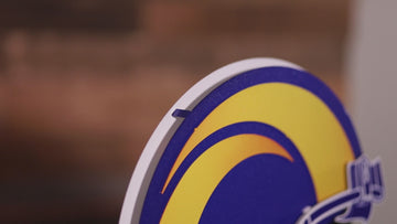 Los Angeles Rams BLITZ Collection - 8 Layer Helmet 3D Vintage Metal Wall Art