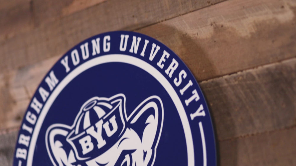 VARSITY Collection- SINGLE Layer BYU Cougars Metal Wall Art