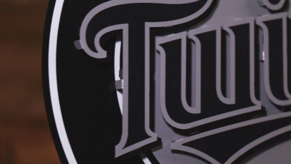 MONOCHROME - Minnesota Twins Crest 3D Metal Wall Art