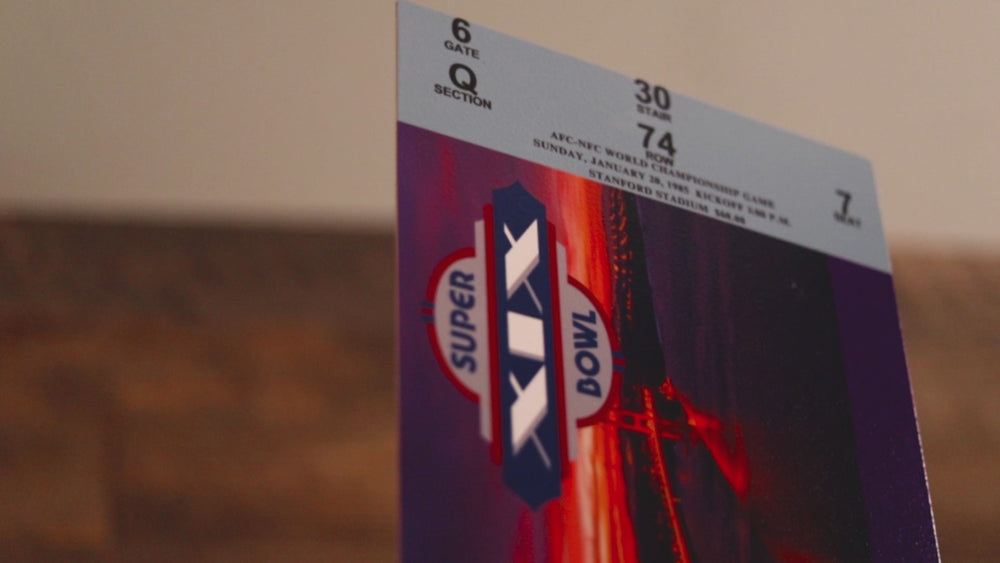 San Francisco 49ers Super Bowl XIX Ticket Stub Single Layer Metal Wall Art