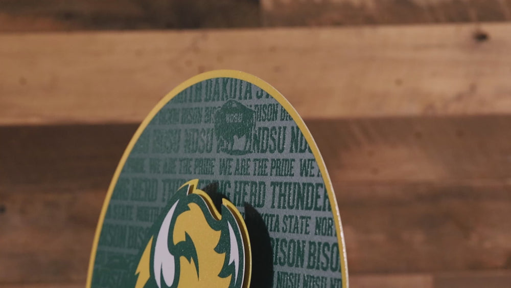 North Dakota State CRAFT SERIES 3D Embossed Metal Wall Art