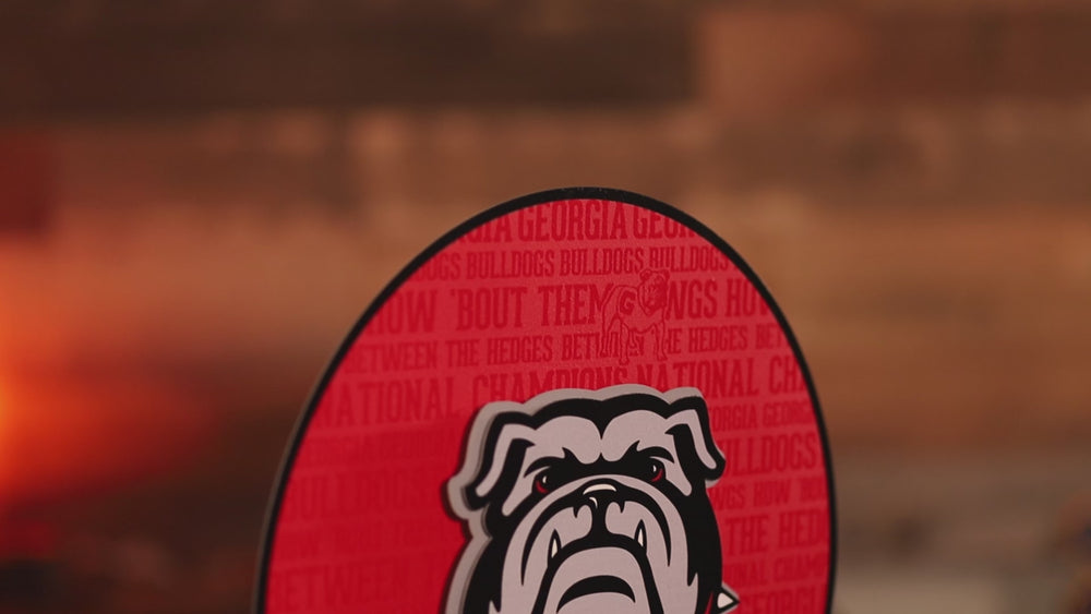 Georgia Bulldogs "UGA" CRAFT SERIES 3D Embossed Metal Wall Art