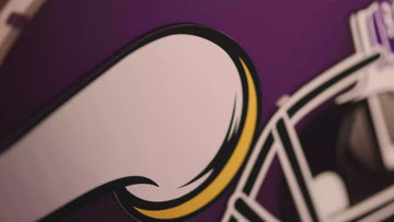 Minnesota Vikings BLITZ Collection - 8 Layer Helmet 3D Vintage Metal Wall Art