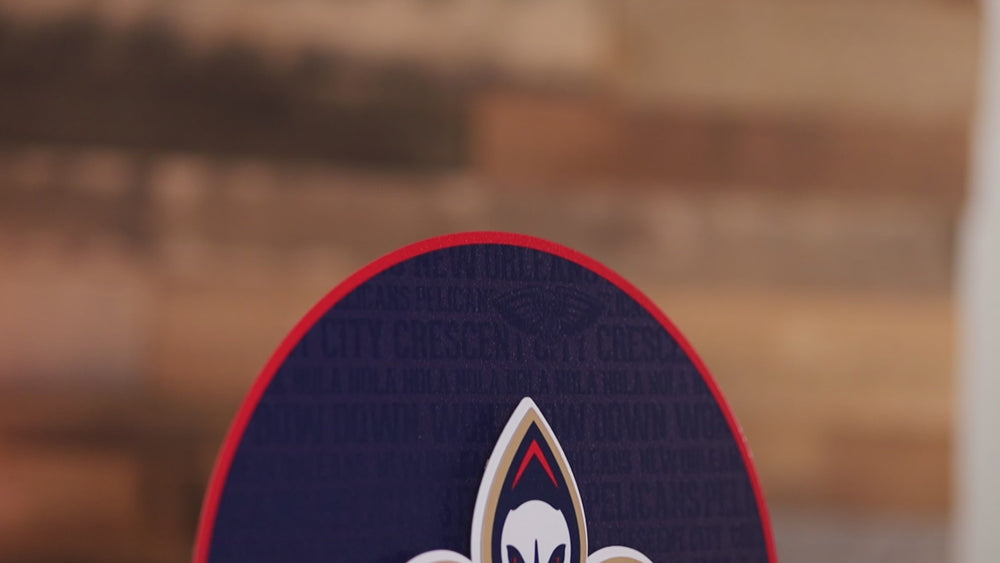 New Orleans Pelicans CRAFT SERIES 3D Embossed Metal Wall Art