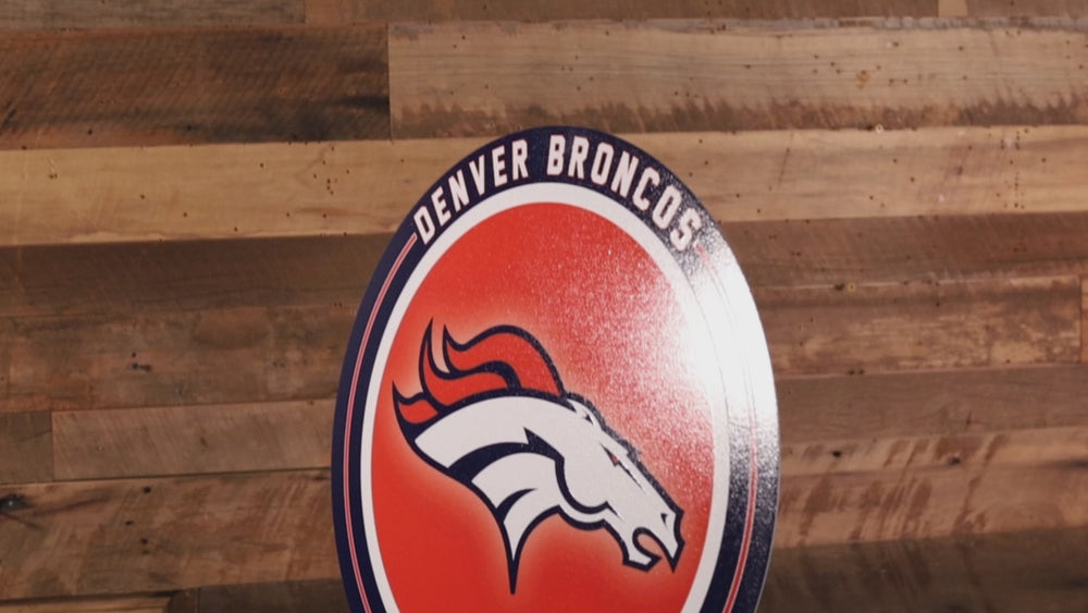 VARSITY Collection- SINGLE Layer Denver Broncos Metal Wall Art