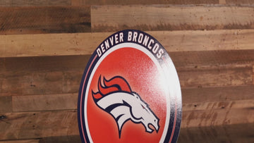 VARSITY Collection- SINGLE Layer Denver Broncos Metal Wall Art