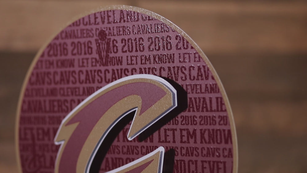 Cleveland Cavaliers CRAFT SERIES 3D Embossed Metal Wall Art