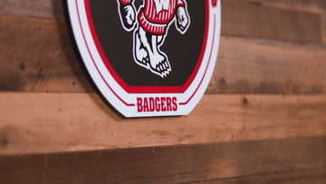 VARSITY Collection- SINGLE Layer Wisconsin Badgers Metal Wall Art
