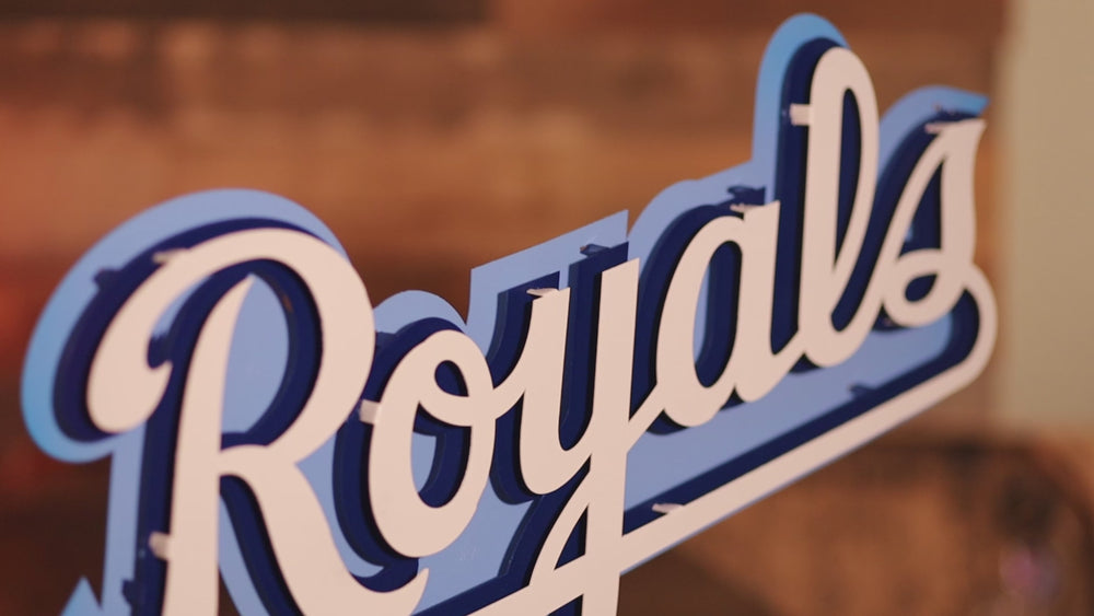 Kansas City Royals Script 3D Metal Wall Art