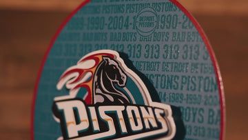 Detroit Pistons CRAFT SERIES 3D Embossed Metal Wall Art
