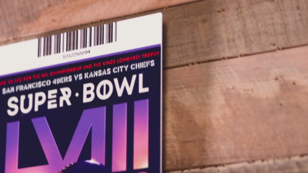 Kansas City Chiefs Super Bowl LVIII Ticket Stub Single Layer Metal Wall Art