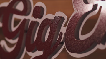 Texas A&M "Gig'Em" Script 3D Vintage Wall Art