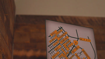 Waco, Texas School Street Poster Single Layer Metal Wall Art