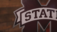 Load and play video in Gallery viewer, Mississippi State &quot;M State&quot; 3D Metal Wall Art
