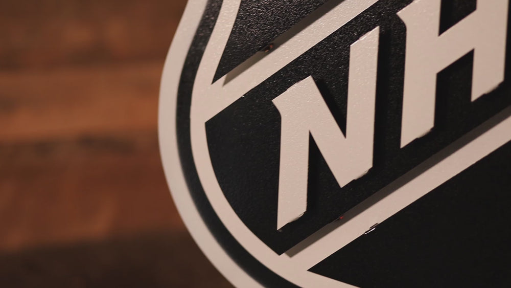 NHL National Hockey League Shield 3D Vintage Metal Wall Art