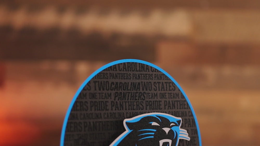 Carolina Panthers CRAFT SERIES 3D Embossed Metal Wall Art