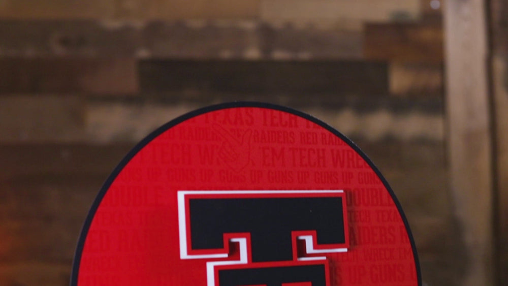 Texas Tech CRAFT SERIES 3D Embossed Metal Wall Art
